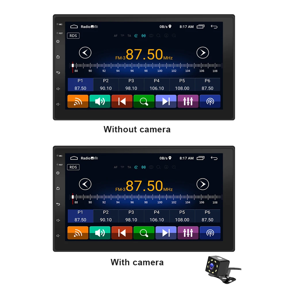 

Car Radio 2 Din Bluetooth-compatible GPS 7 inch IPS Screen FM MP5 Player WiFi GPS Navigation for 10.1 Android