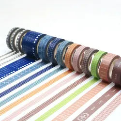 NEW Cute 10M Grid Washi Tape Japanese Paper DIY Planner Masking Tape Adhesive Tapes Stickers Decorative Stationery Tapes