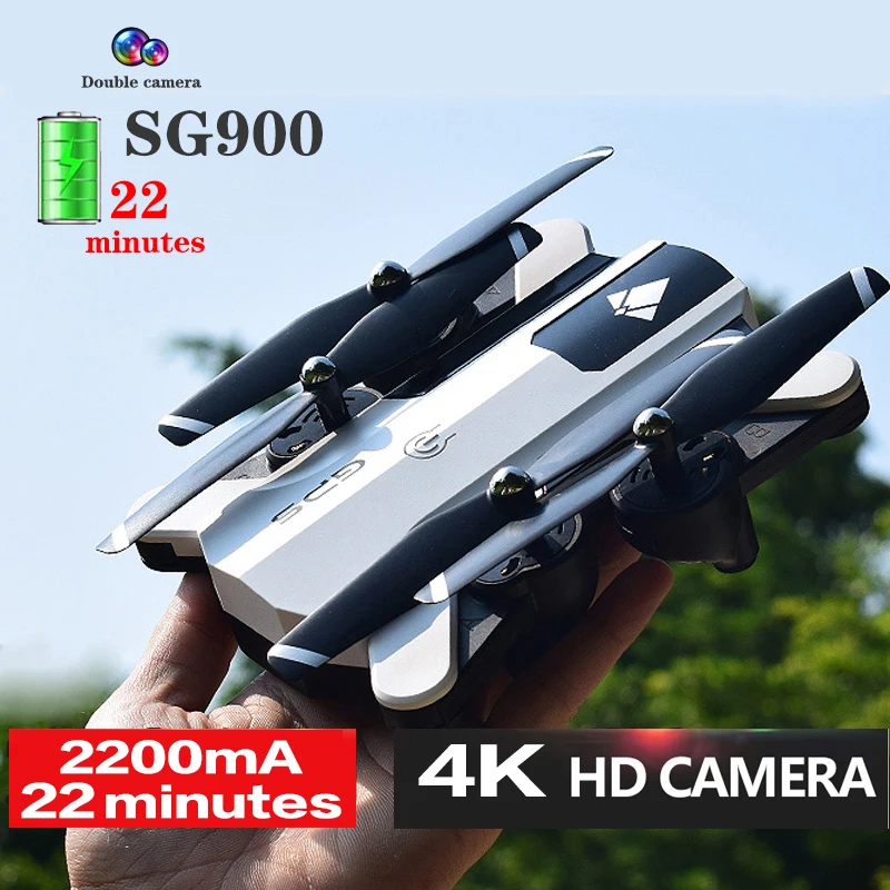 SG900 Радиоуправляемый Дрон с камерой 4K HD аэрофотосъемка FPV 22 минуты длинный полёт Квадрокоптер следуем за мной Профессиональный вертолет игрушки