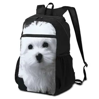 

NOISYDESIGNS Maltese Dog Backpack For Women Men Travel BagsAnimals Backpacks Large Capacity Bag Fashion Girlsokul Cantalari