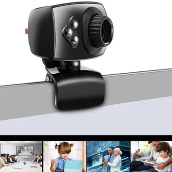 

Webcams Full HD Webcam USB 3 LED Video Camera with Microphone for PC Laptop Clip-on