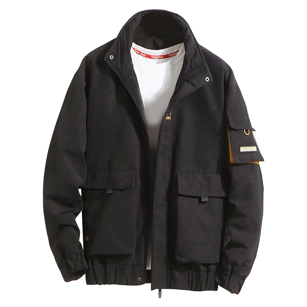 Chaquetas hombre мужская осенне-зимняя модная повседневная верхняя одежда на молнии, дышащая рабочая куртка, зимняя мужская куртка