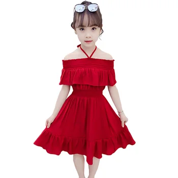 

Kids Dresses For Girls Solid Kids Party Dresses For Girls Casual Style Kid Dress Teenage Children's Costumes For Girl