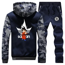 *#Best Price Anime Dragon ball Z Thick Hoodie Sweatshirt Super Saiyan Goku Camouflage Hoodies Jacket+Pants 2 Piece Sets Men Streetwear Coat *#Best Price Anime Dragon ball Z Thick Hoodie Sweatshirt Super Saiyan Goku Camouflage Hoodies Jacket+Pants 2 Piece Sets Men Streetwear Coat