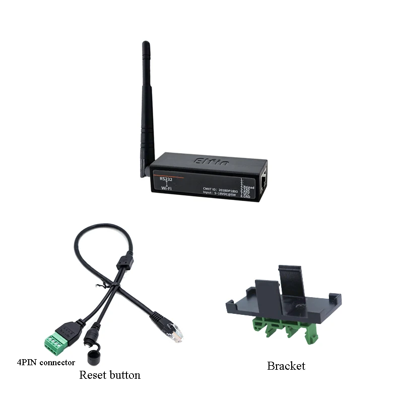 Сервер с последовательным портом RS232 на WiFi поддержка интерфейса TCP/IP Telnet Modbus TCP