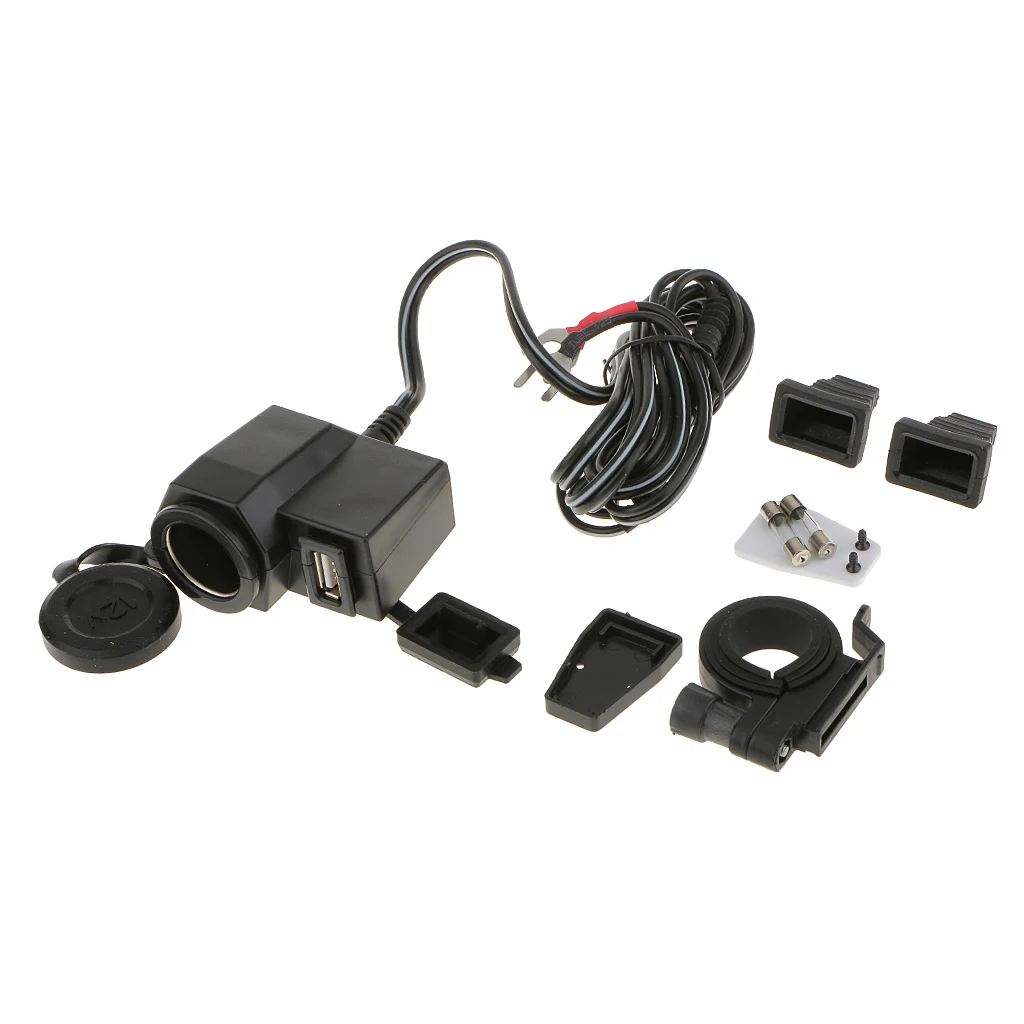 Motorcycle Lighter Socket USB Charging Waterproof Connector 12V