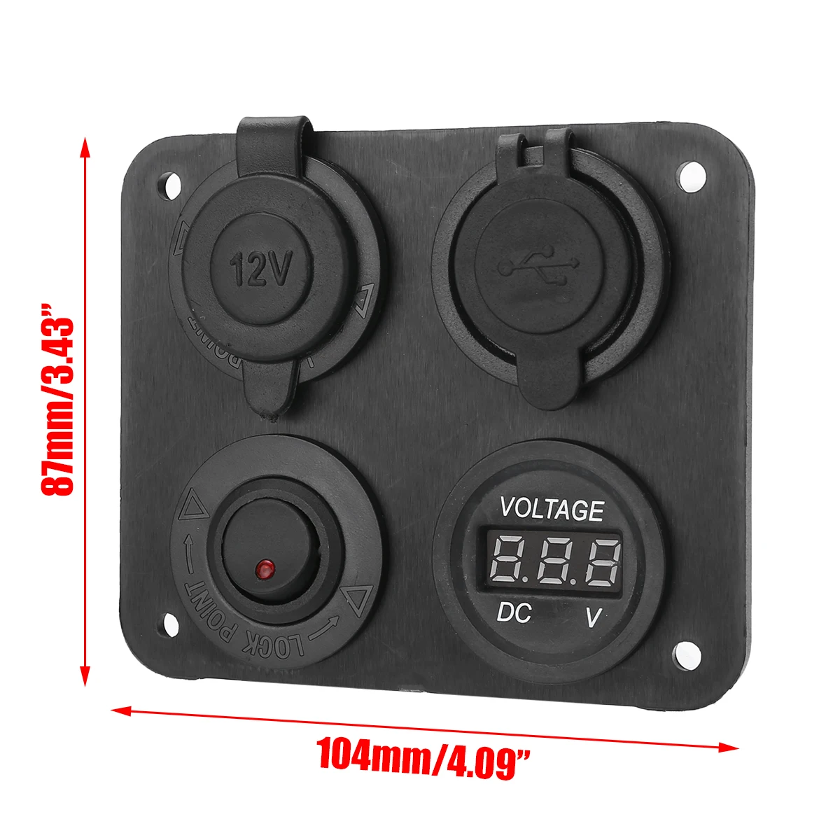 Высокое качество AC/DC 12 V-24 V автомобильный прикуриватель для Зарядное устройство зажигалка для сигарет розетка с 2 портами(стандарт Зарядное устройство светодиодный вольтметр Дисплей для iphone X XR XS Max 8 7 6 6s