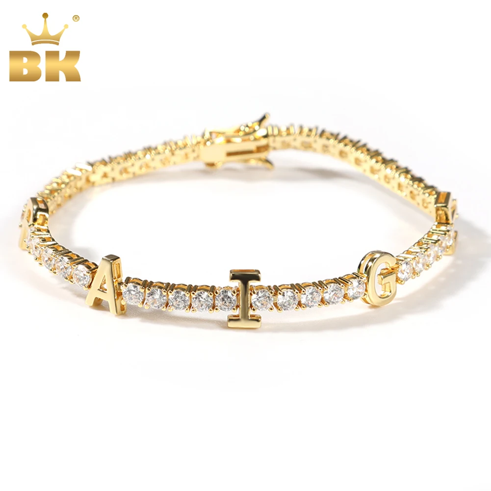 Браслет-цепочка для тенниса BLING KING с надписью на заказ 3 мм |