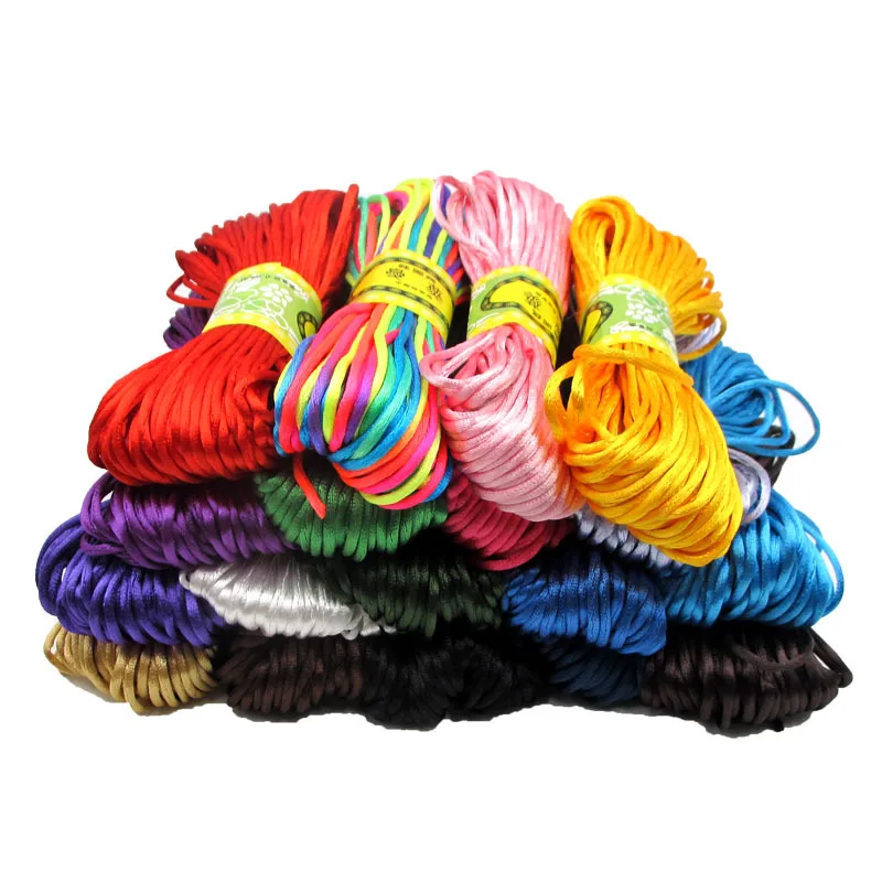 20yard Soft Satin Rattail Silk Macrame Cord Nylon Kumihimo