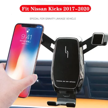 

Aluminum Car Cell Phone Holder Stand For Nissan Kicks 2017~2020 Accessories Smartphone Holder Air Vent Mount Clips