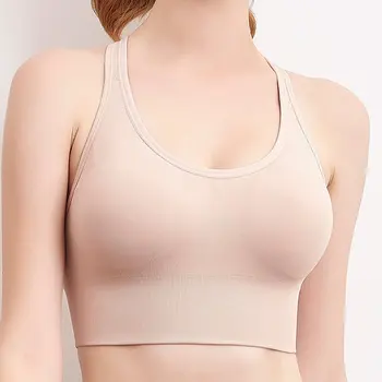 

Seamless Vest Gathered Fitness Sports Bra Shockproof Sports Underwear Female Running Fitness Vest Beautiful Back Yoga Bra