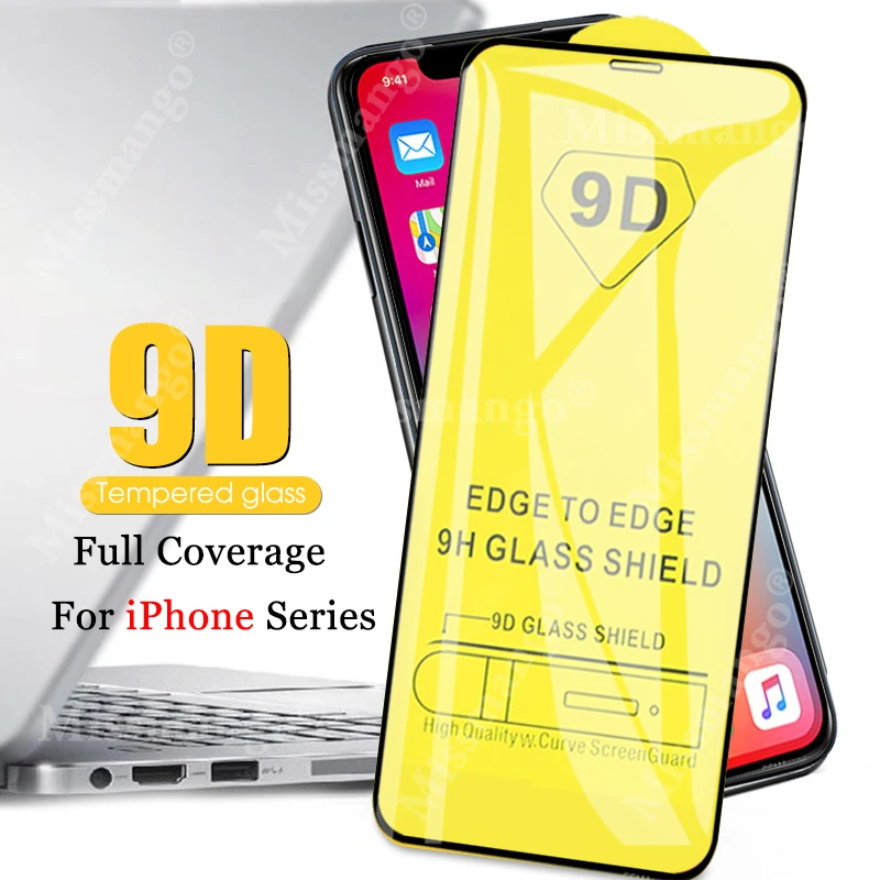 Защитное стекло 9D для iPhone 6 6S 7 8 Plus X XR XS Max 11/11 Pro/11 Pro защита экрана закаленное
