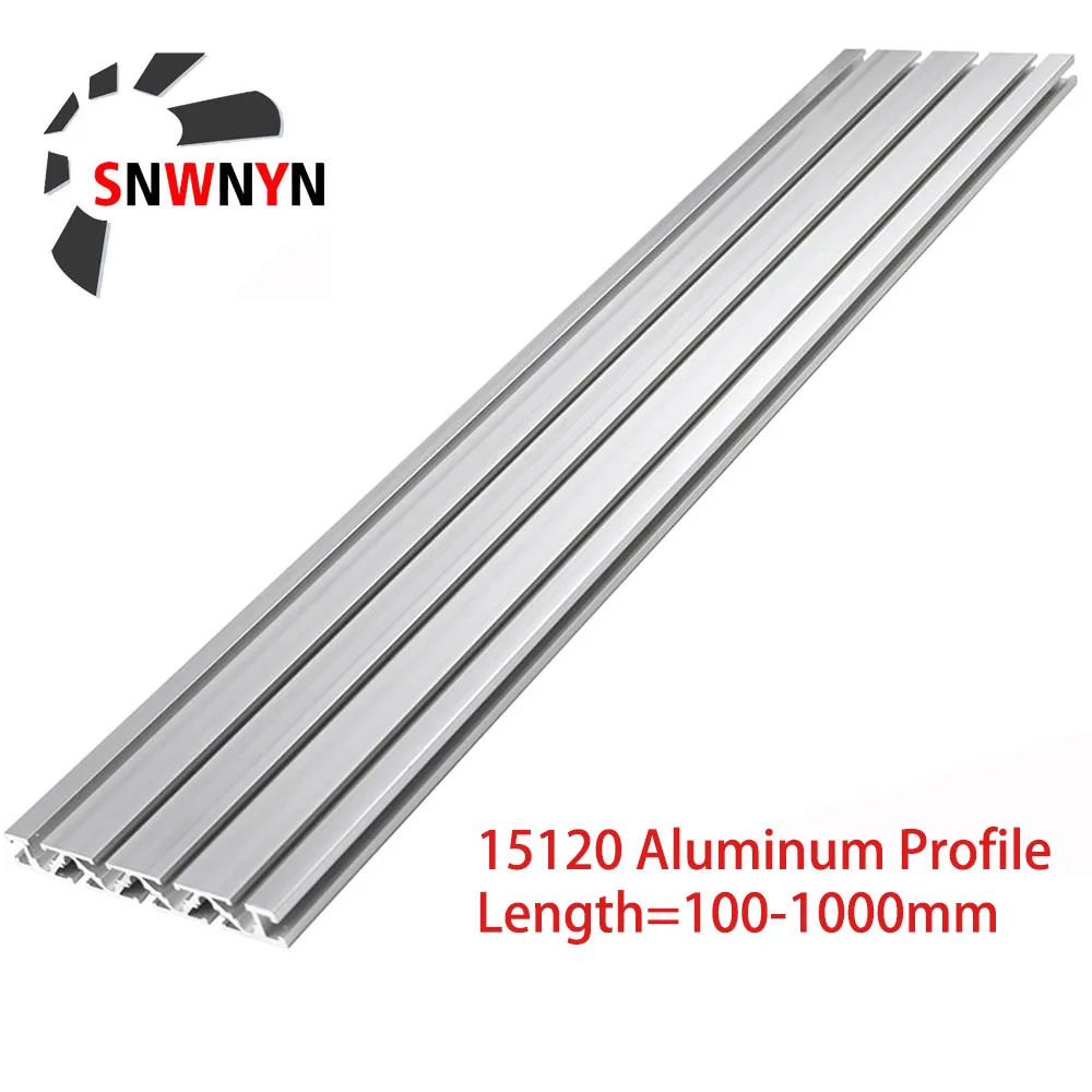 

15120 Aluminum Profile 15120 Extrusion 100 300mm 500mm 1000mm Length Anodized Linear Rail 15x120mm For CNC Parts DIY 3D Printer