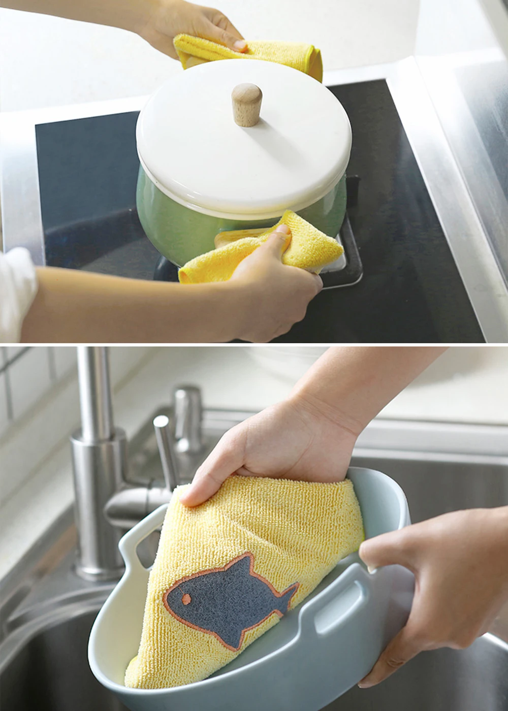 1 шт. сверхвпитывающая микрофибра ткань для очистки Высокоэффективная ткань для мытья посуды кухонные подвесные полотенца бытовые инструменты аксессуары