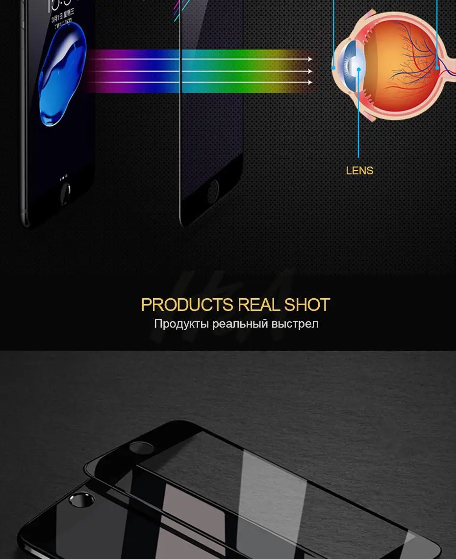 4D изогнутое 0,27 мм закаленное стекло для iPhone 7 8 6 6s Plus полное покрытие Защита экрана для iPhone 6 6s 7 Plus защитное стекло