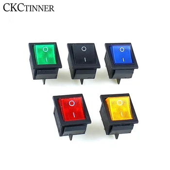 

1CPS KCD4 Rocker Switch Power Switch On/Off 4 Pins Light 16A /250VAC 20A/ 125VAC Black/Red/Yellow/Blue/Green