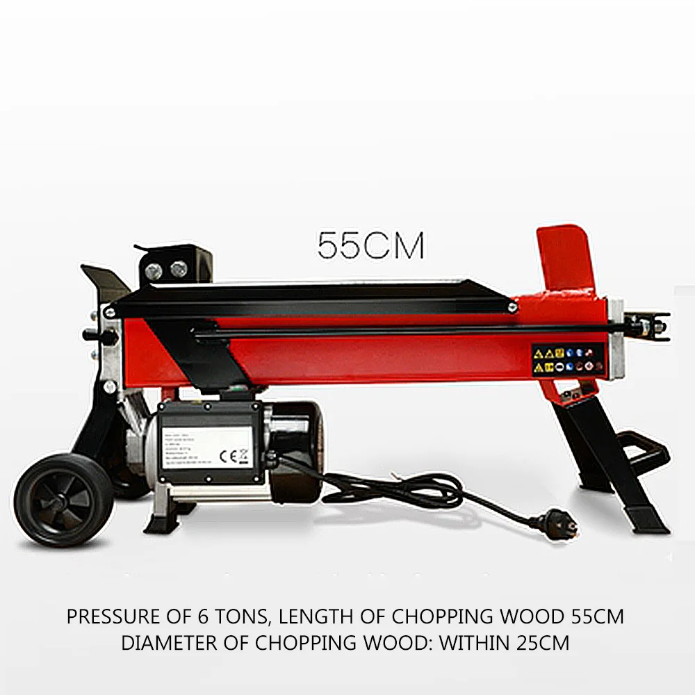 6T Wood Splitting Machine Hydraulic Logging Wood Cutting Machine  Firewood Wood Choppers Woodworking  Tool 220V 32 42 50mm wood drill bit twist firewood splitting drill bit wood splitter screw cones bit square round drill bit for wood