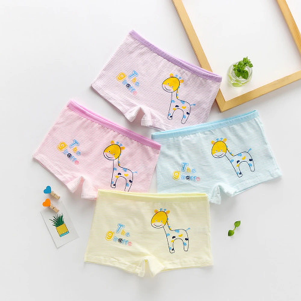 

4pcs/lot Fashion New Baby Girls Underwear Cotton Panties For Girls Kids Short Briefs Children Underpants