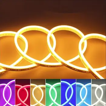 

Flex Silicone Neon LED Strip Light DC12V Waterproof Super Bright LED Flexible Neon Light Soft Lighting Advertising Decoration 5M