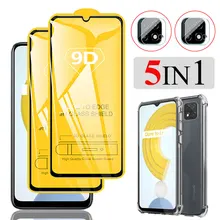 Protector Pantalla Realme C21, Funda + Cristal para Realme C 21 cristal templado & protector cámara & antigólpe funda para Realmi 7 Realme 8 Pro 5G C21 carcasa y glass