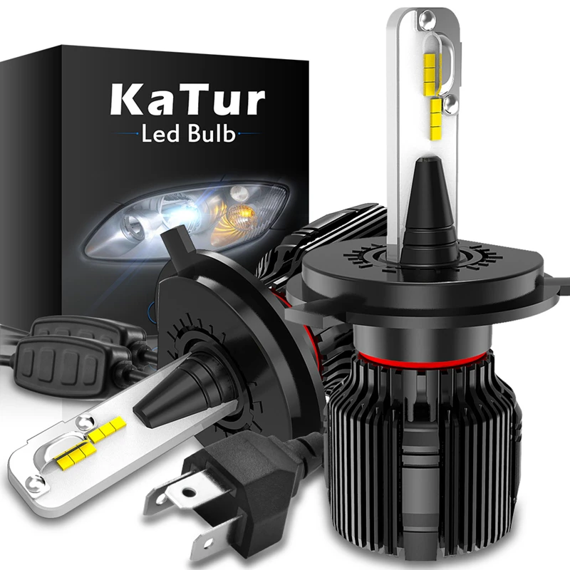Katur Luces LED sin ventilador Para coche, faro delantero H4 H7, H11 H1