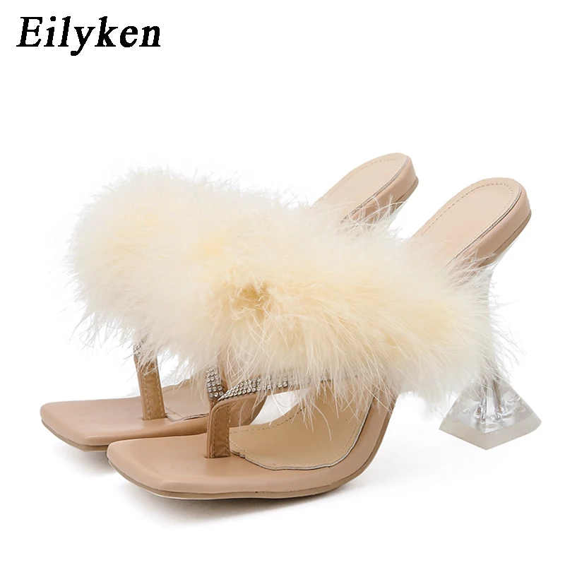 Summer Slippers Women Furry Slides 