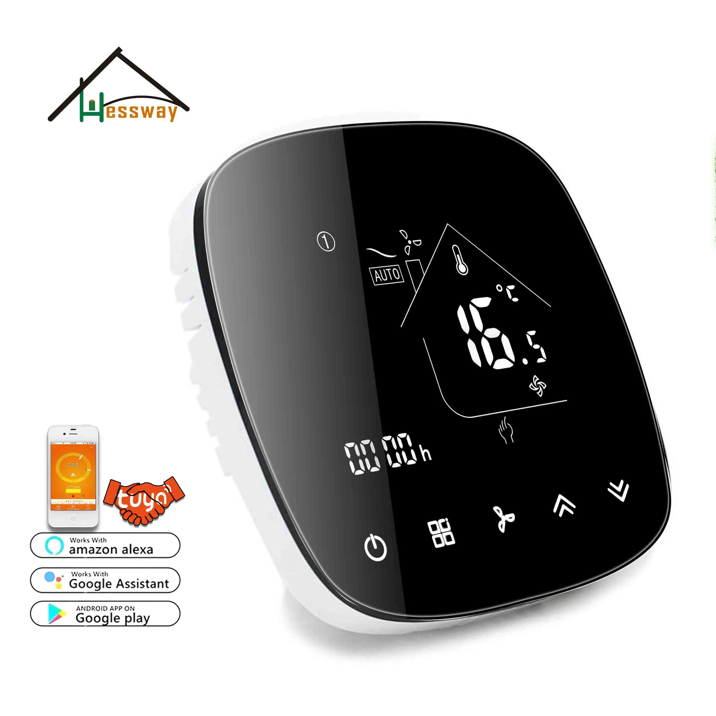 

3-скоростной вентилятор-Катушка HESSWAY, термостат для теплицы с Wi-Fi для холодного/теплового переключателя, 95-240 В переменного тока