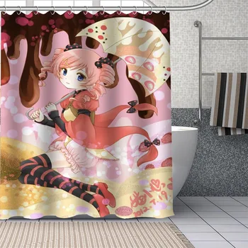 

DIY Bathroom Durable Anime Charlotte Shower Curtains Custom Bathroom Curtain Fabric Washable Polyester for Bathtub Art Decor