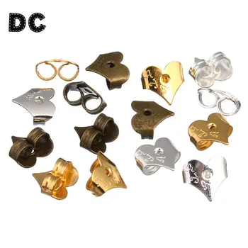 

100pcs/lot Earring Stopper Back Settings Plugging Blocked Rubber Back Heart Earrings Cap for Stud Earrings Jewelry
