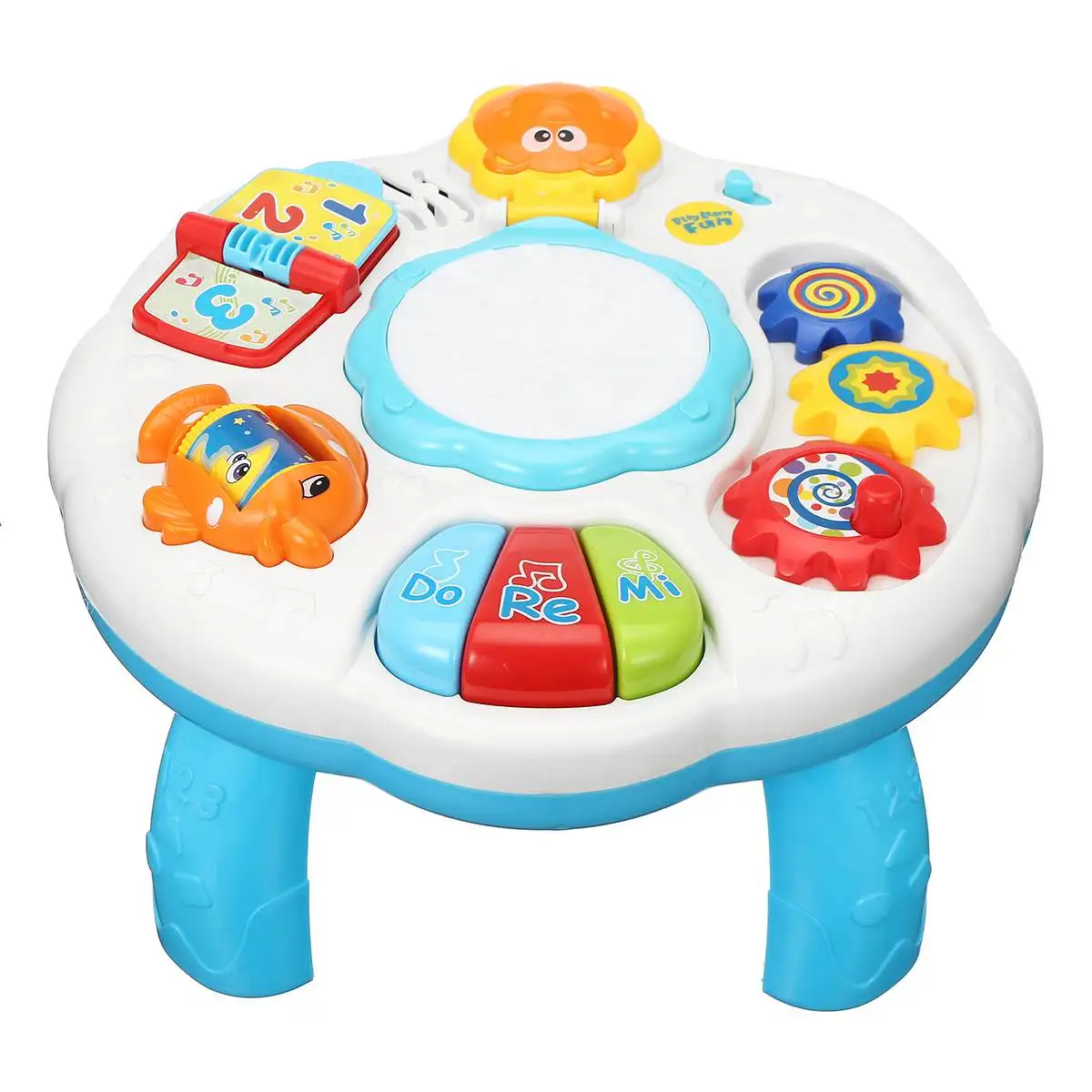 

Hot Musical Piano Pat Drum Baby Activity Learning Table Music Drum Games Table Infant Baby Early Educational Toy Gifts 2 Colors