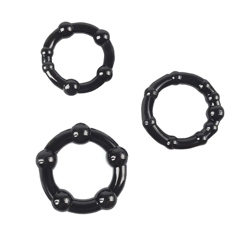 3 шт./компл. кольцо на пенис Силиконовые черные/белые секс игрушки для мужчин
