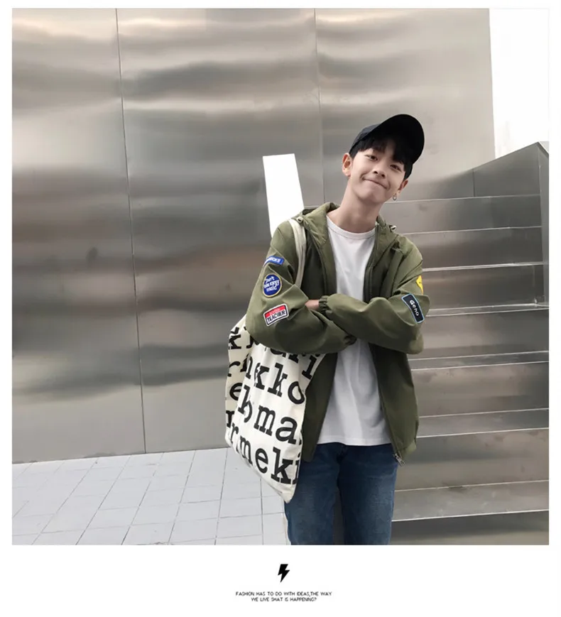 Hong Kong style BF весеннее пальто для мужчин корейский стиль для мальчиков Harajuku BF Стиль студентов универсальная куртка Ulzzang бейсбольная форма Fas