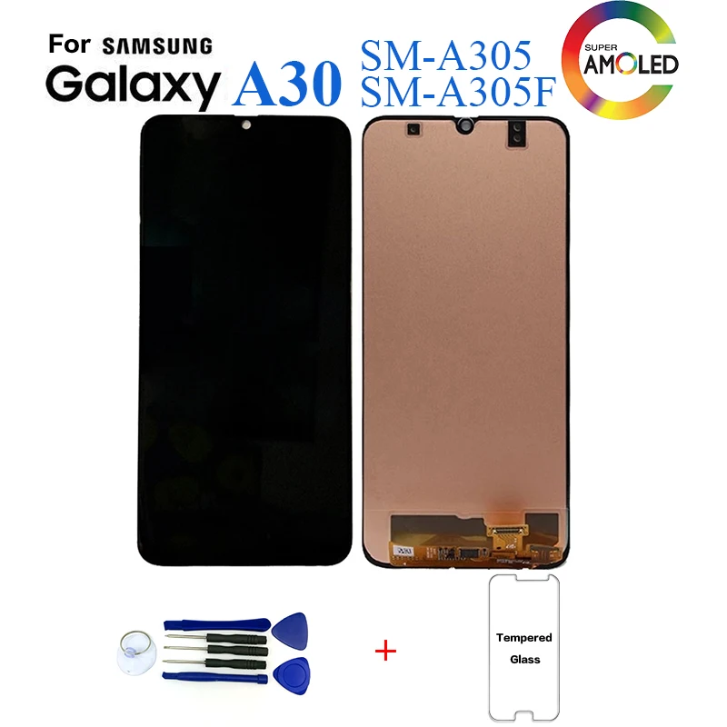 Новинка ЖК экран для Samsung Galaxy A30 SM A305F Замена экрана A305 модуль|Экраны мобильных