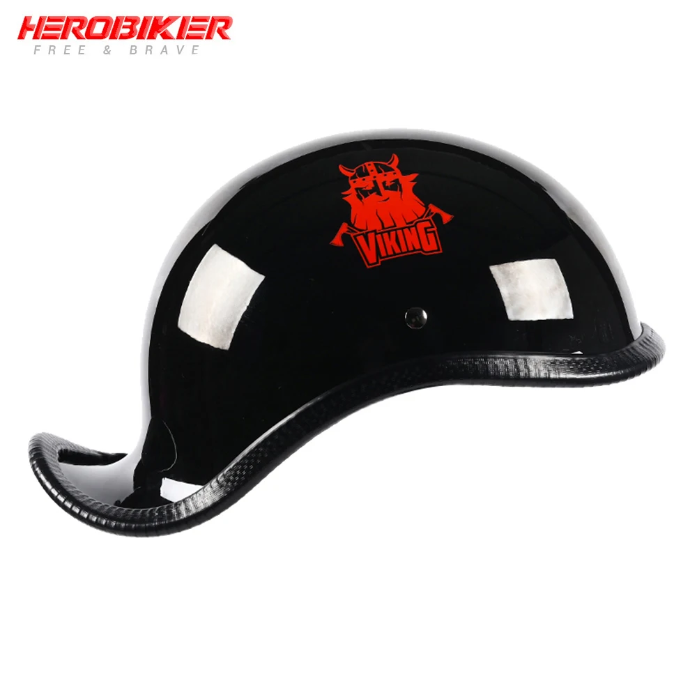 01-Black-03 HEROBIKER мотоциклетный шлем с открытым лицом Ретро полушлем мотоциклетный шлем мотоциклетный гоночный внедорожный шлем Casco Moto Capac - Цвет: 01-Black-03