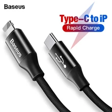 Baseus usb type C для Lightning Кабель для iPhone 11 Pro Max Xs Max Xr X 8 7 6 6s Plus Быстрая зарядка USB кабель зарядное устройство провод шнур