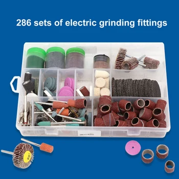 

286pcs Cutting Rotary Bit Set Abrasive Tool Small Electric Grinder Multi Function Sanding Lightweight Easy Install Polishing