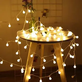 

2020 6M 40 Lights USB Powered LED Round Ball String Light Flashing Decorative Fairy Lamps For Christmas
