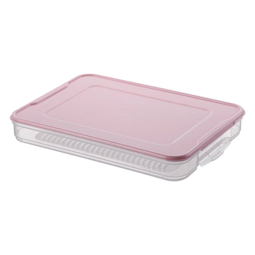 Кухонный Контейнер для пищевых продуктов пластиковые яйца коробка для хранения прозрачный холодильник контейнер держатель - Цвет: Pink cover