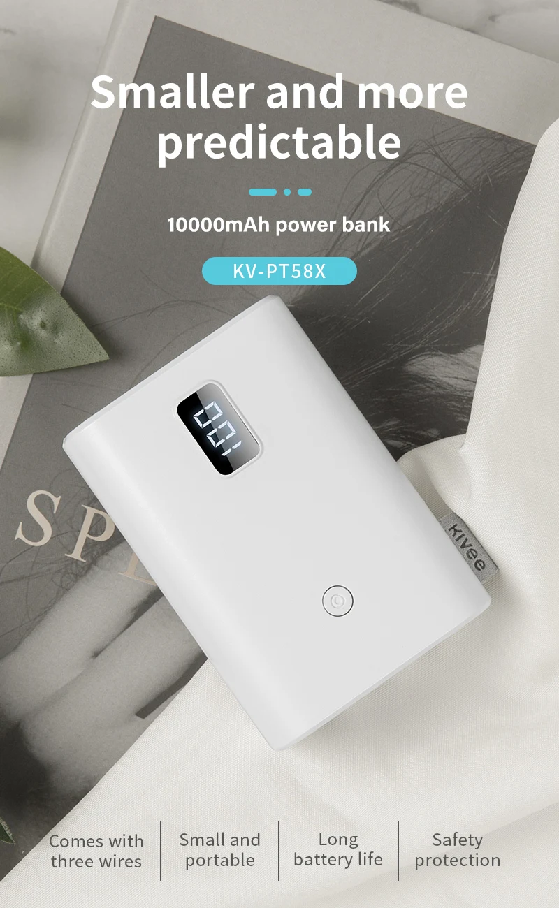 3 in 1Cable Power Bank 10000mAh Portable Charger External Battery Power Bank 10000 mAh Fast Charging Power Bank for iPhone 11 12 power bank power bank