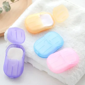

20pcs/Box Portable Outdoor Travel Soap Paper Washing Hand Bath Clean Scented Slice Sheets Mini Disposable Soap Paper whitening