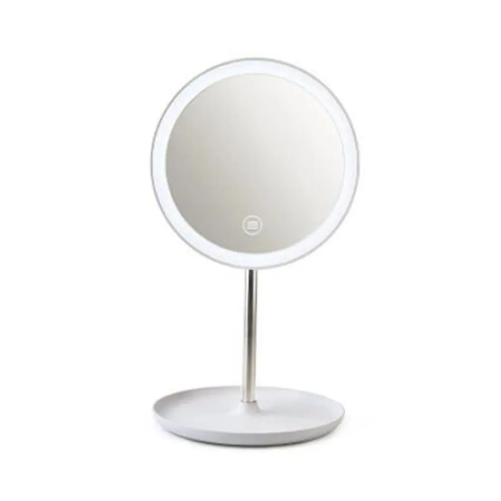 

Practical Fashion Led Fill Light Makeup Mirror With Light Round USB Dressing Small Mirror Desktop Single Mirror