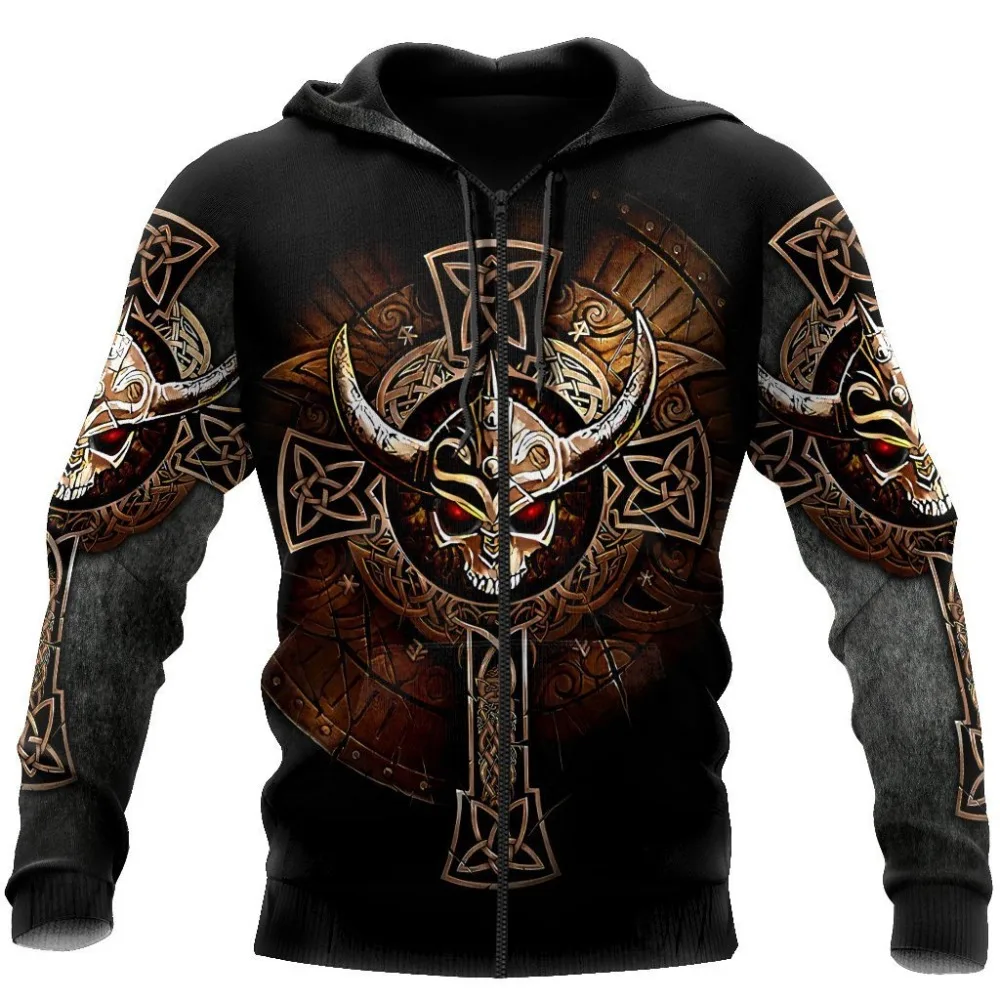 Waliicorners Men Hooded Sweatshirt Unisex Zip Pullover Casual Tracksuit DW0251 Viking Skulls 3D All Over Printed Fashion Hoodies 4 H155a6774e18a4d1ea3756c72479d98e5h