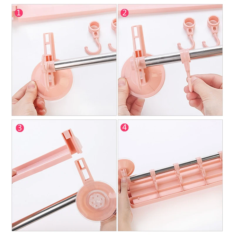 Wall Shelf 4 Color Home Bathroom Furniture Storage Rack Practical Plastic Household Gadget Convenient Durable Holder