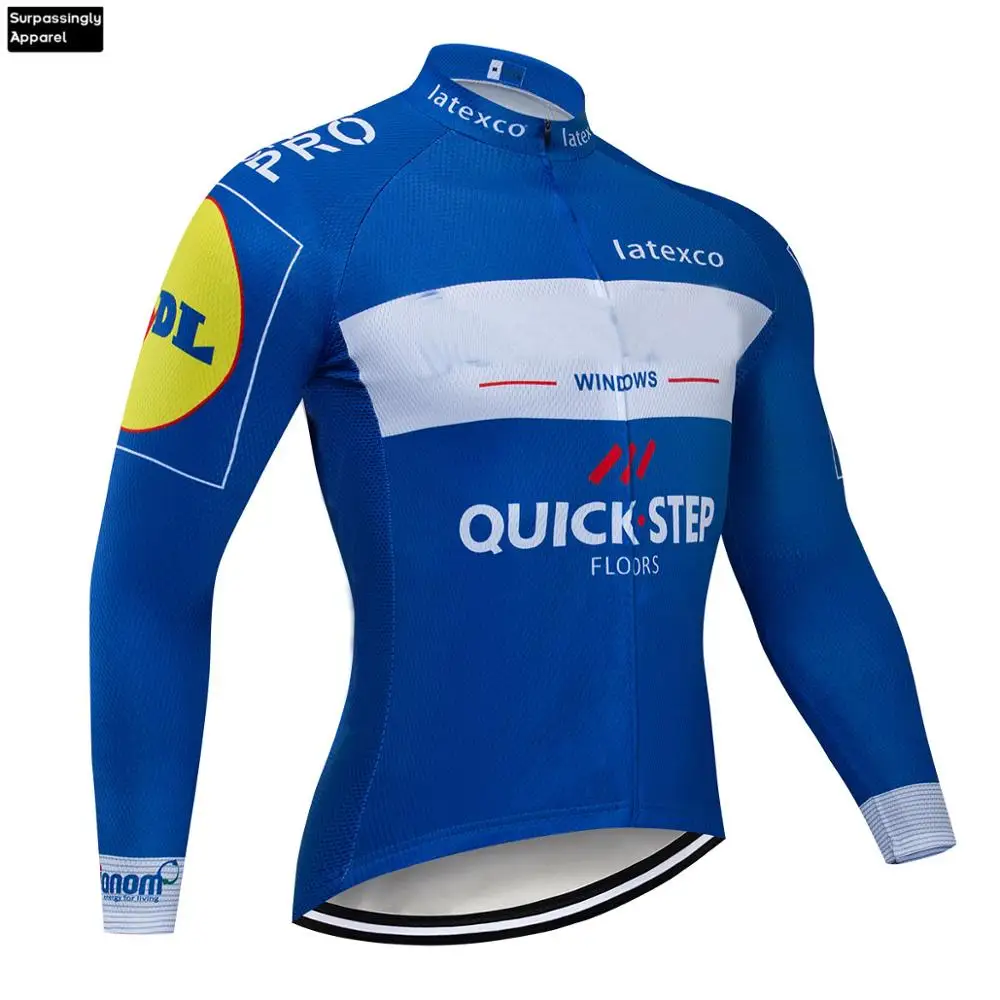 UCI Tour Team Men s Pro Quick Step Cycling Jersey Long Sleeve Bicycle Jerseys Maillot Ciclismo Blue Bike Cycling Clothing Tops UCI Tour Team Men s Pro Quick Step Cycling Jersey Long Sleeve Bicycle Jerseys Maillot Ciclismo Blue Bike Cycling Clothing Tops