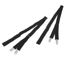 1 пара, мужская рубашка, подвязки, прямые подвязки, эластичные, регулируемые, металлические зажимы, подтяжки, подтяжки, мужские, деловые Подвязки для рубашек