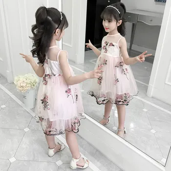 

Girls' Embroidered Dresses 2020 New Summer Children's Little Girls Fashion Spring Princess Dress Girl's Clothes