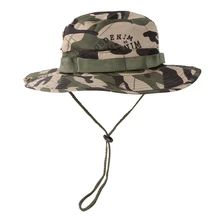 Модная камуфляжная шляпа для мужчин и женщин, камуфляжная Панама с хлопковой нитью, шляпа от солнца в рыбацком стиле с ремешком на подбородке