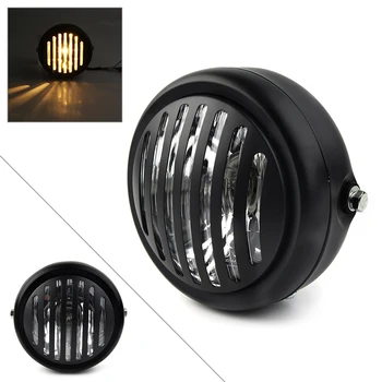 

6.5" Motorcycle Grill Headlight For Harley Honda Yamaha Suzuki Kawasaki Chopper Touring Bobber/Cafe Racer/Custom bikes Universal