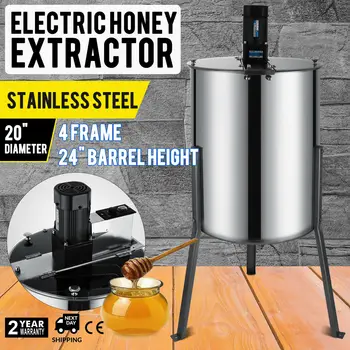 

4 Frame Electric Honey Extractor Beekeeping 3 Steel Legs Food Grade 120w Motor