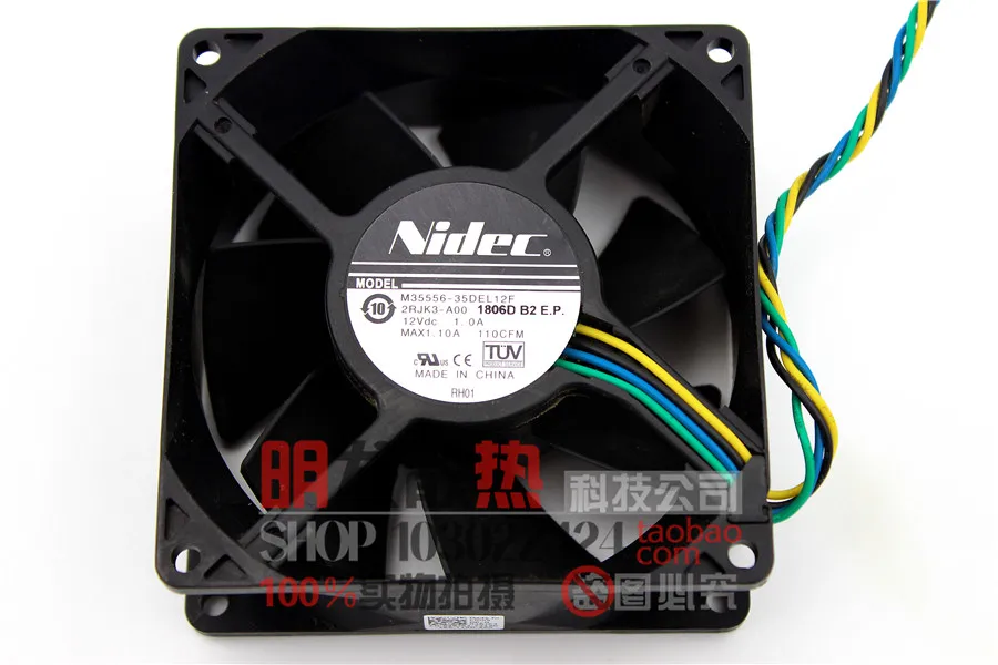 

Original 12V 1.0A 9CM M35556-35DEL12F 90384 wire cooling fan